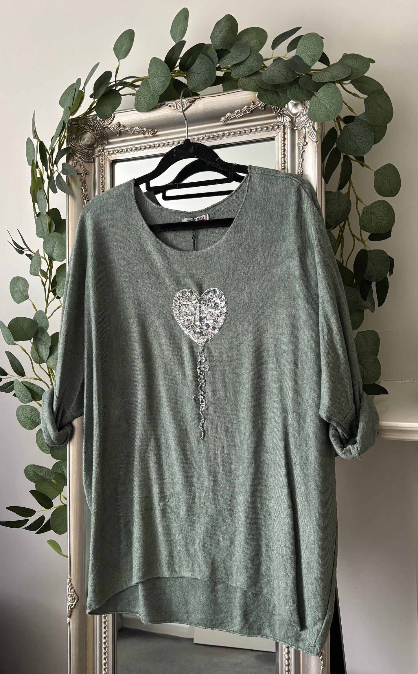 Sequin Heart Balloon Jumper