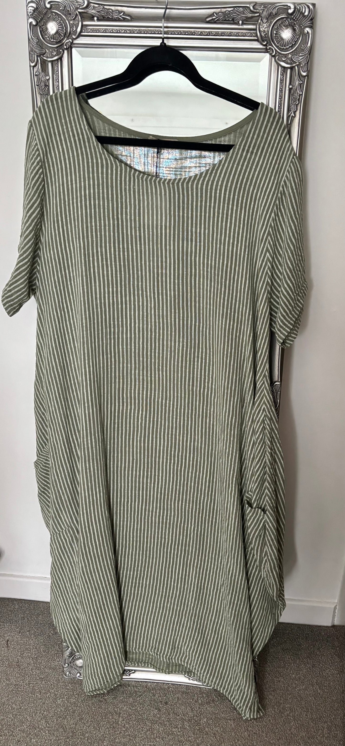 Plus Size Striped Cotton Dress