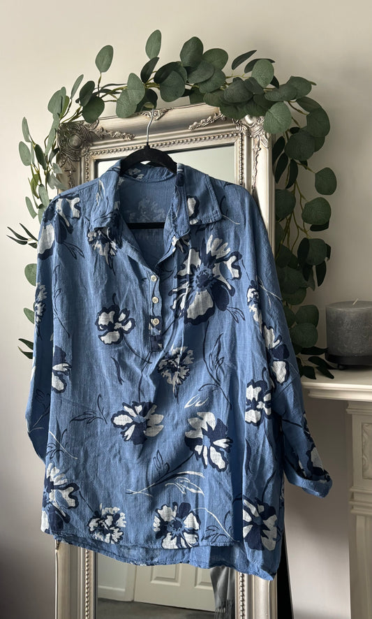 Plus Size Cotton Shirt