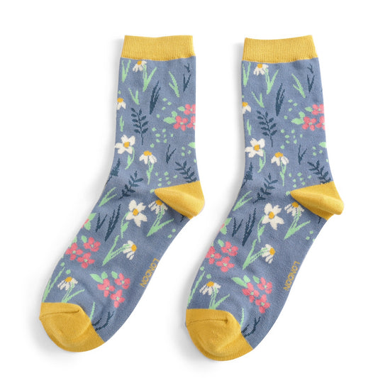 Bamboo Socks For Women - Floral Meadow