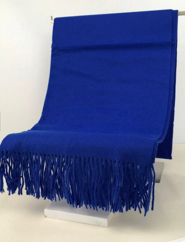 Plain Royal Blue Cashmere Blend Wrap/Pashmina