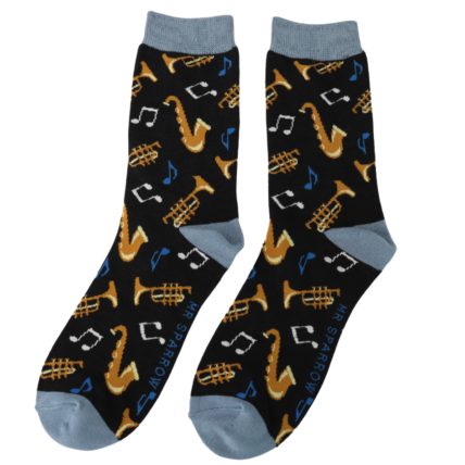 Bamboo Socks For Men - Brass Band