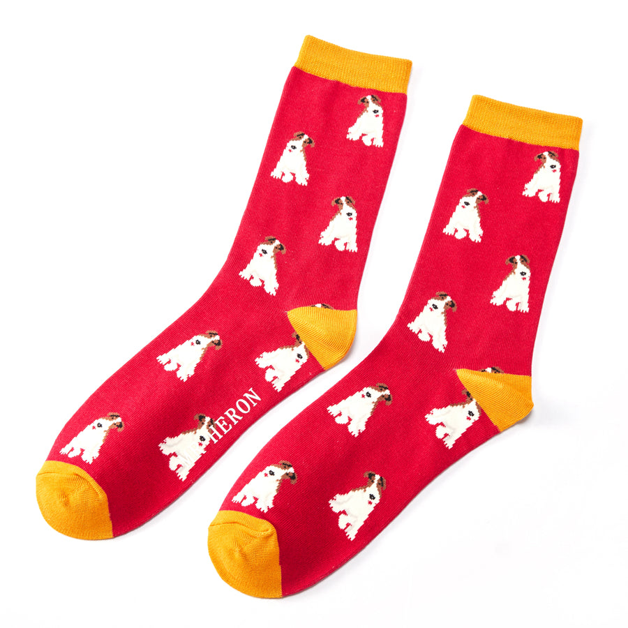 Bamboo Socks For Men - Fox Terrier