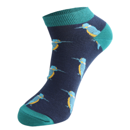 Bamboo Trainer Socks For Men - Kingfishers