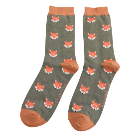 Bamboo Socks For Men - Fox Faces