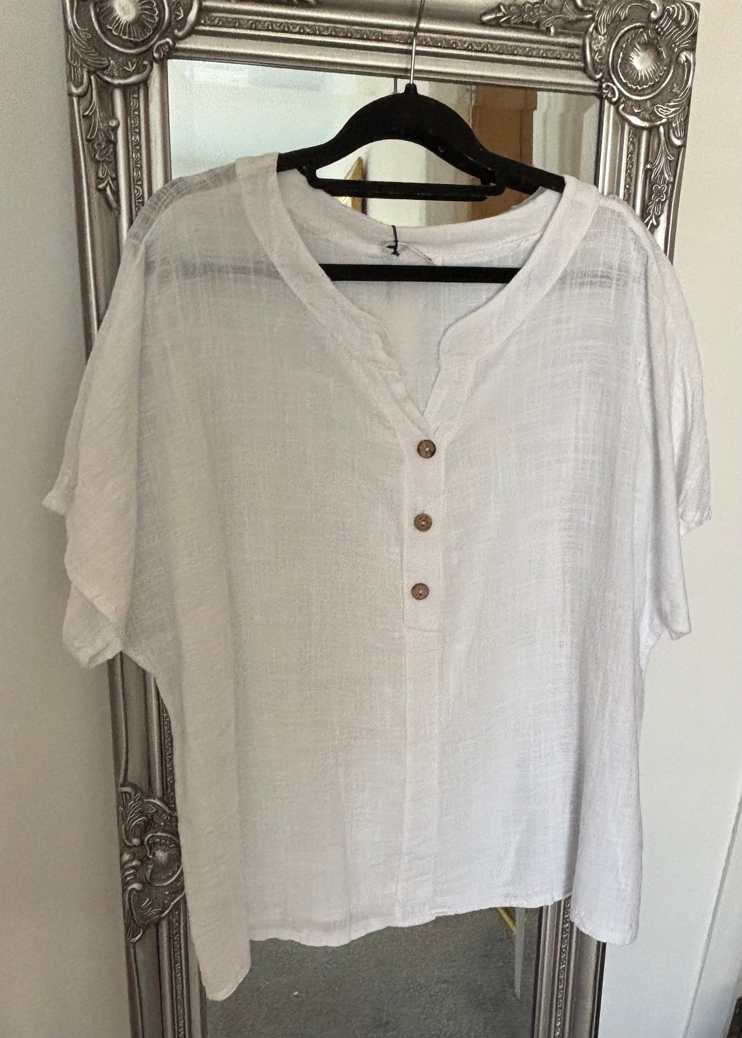 Plain Cotton Short Sleeve Shirt
