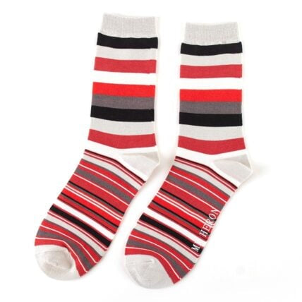 Bamboo Socks For Men - Thick & Thin Stripes