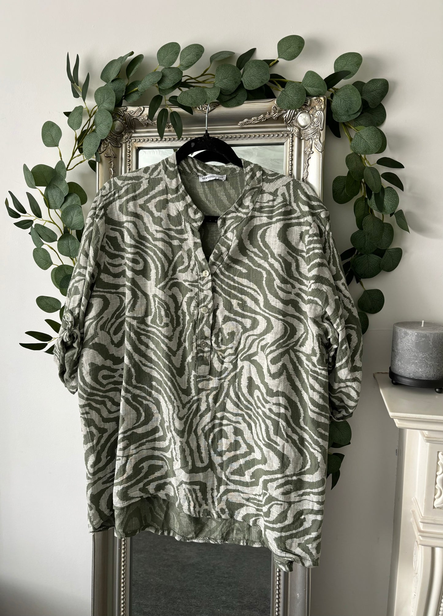 Cotton Zebra Print Shirt