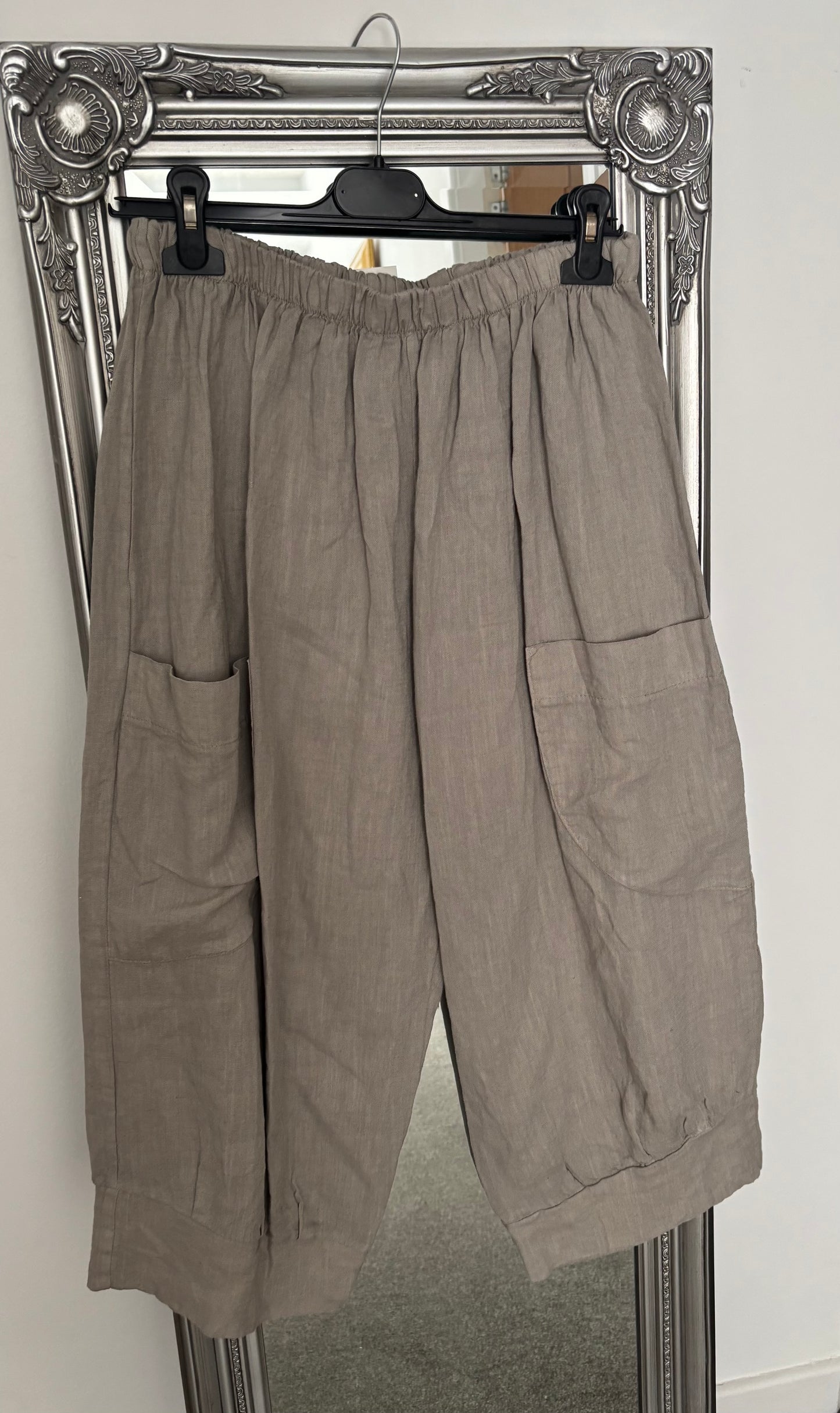 Plus Size Linen Trousers