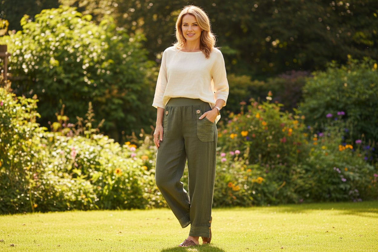 Plain Linen Trousers