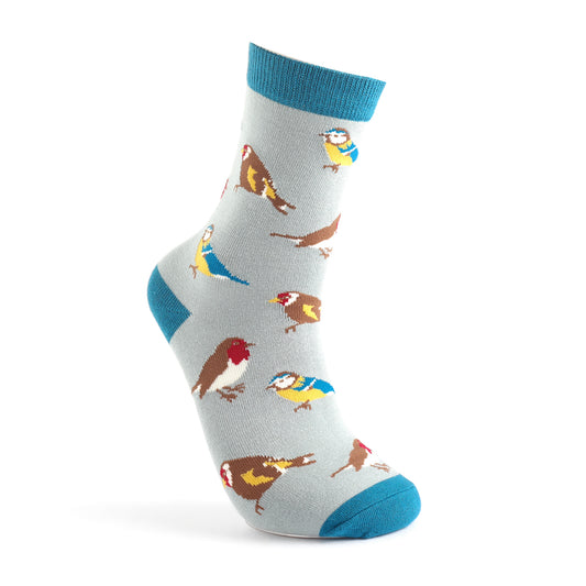 Bamboo Socks For Women - Garden Birds