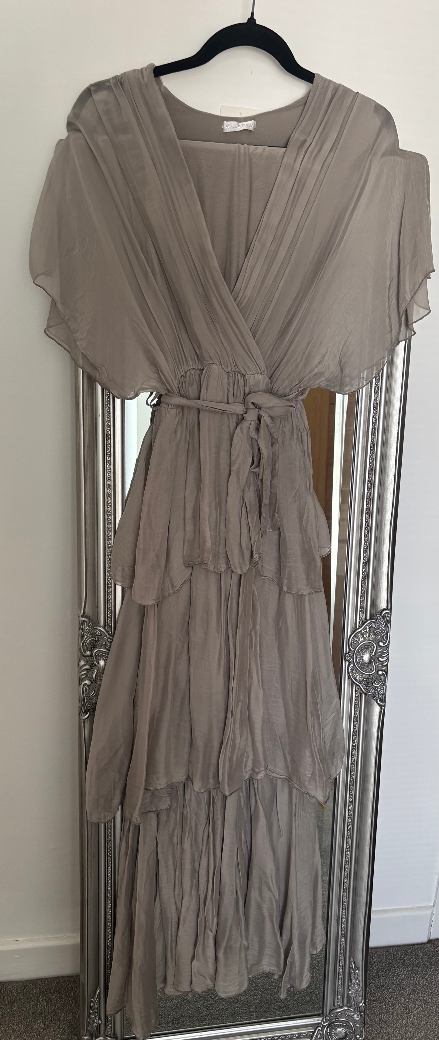 Tiered Silk Maxi Dress