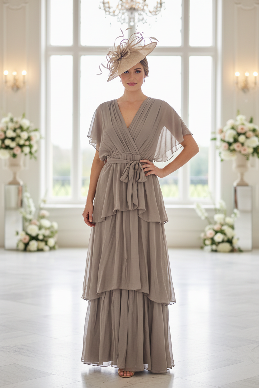 Tiered Silk Maxi Dress