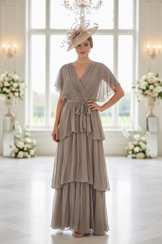 Tiered Silk Maxi Dress