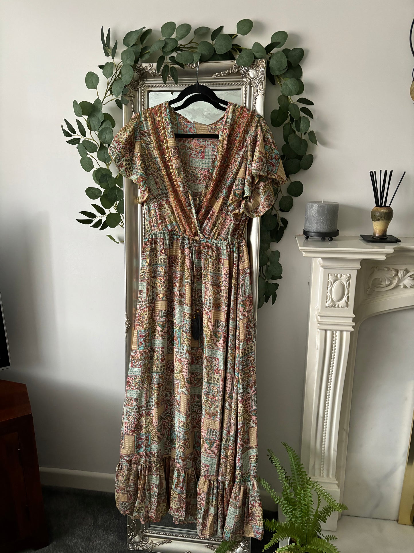 Silky Cross Front Maxi Dress