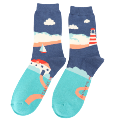 Bamboo Socks For Men - Seascape