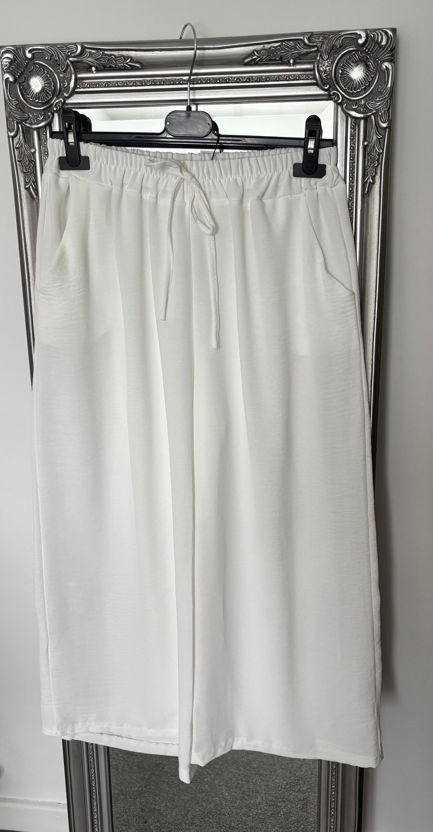 Plain Ankle Grazer Trousers