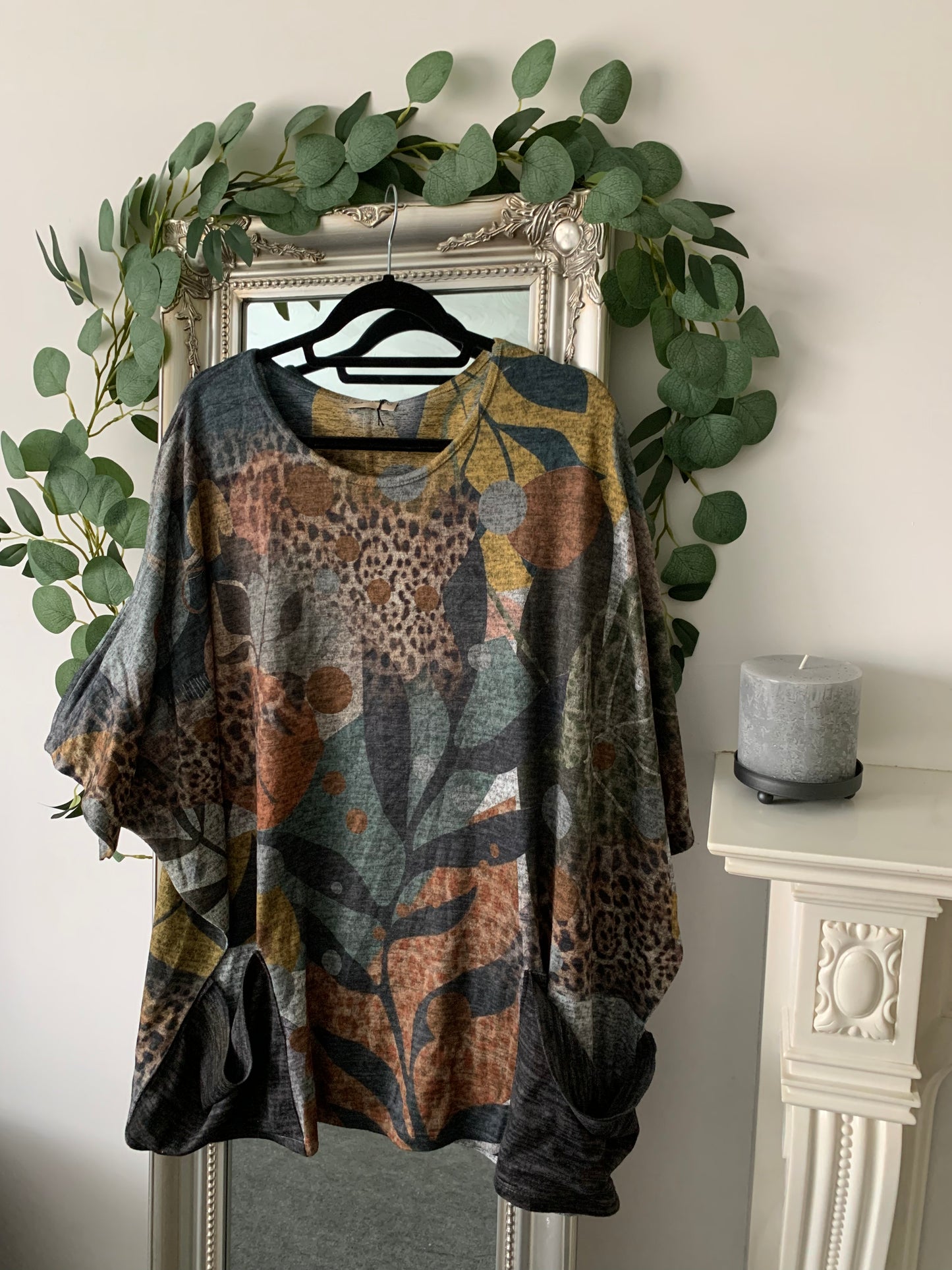 Short Sleeve Jersey Tunic With Separate Cowl