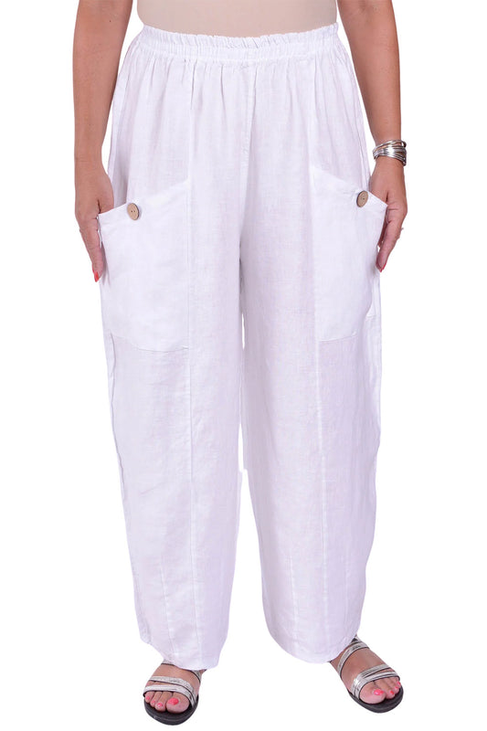 Plus Size Linen Trousers