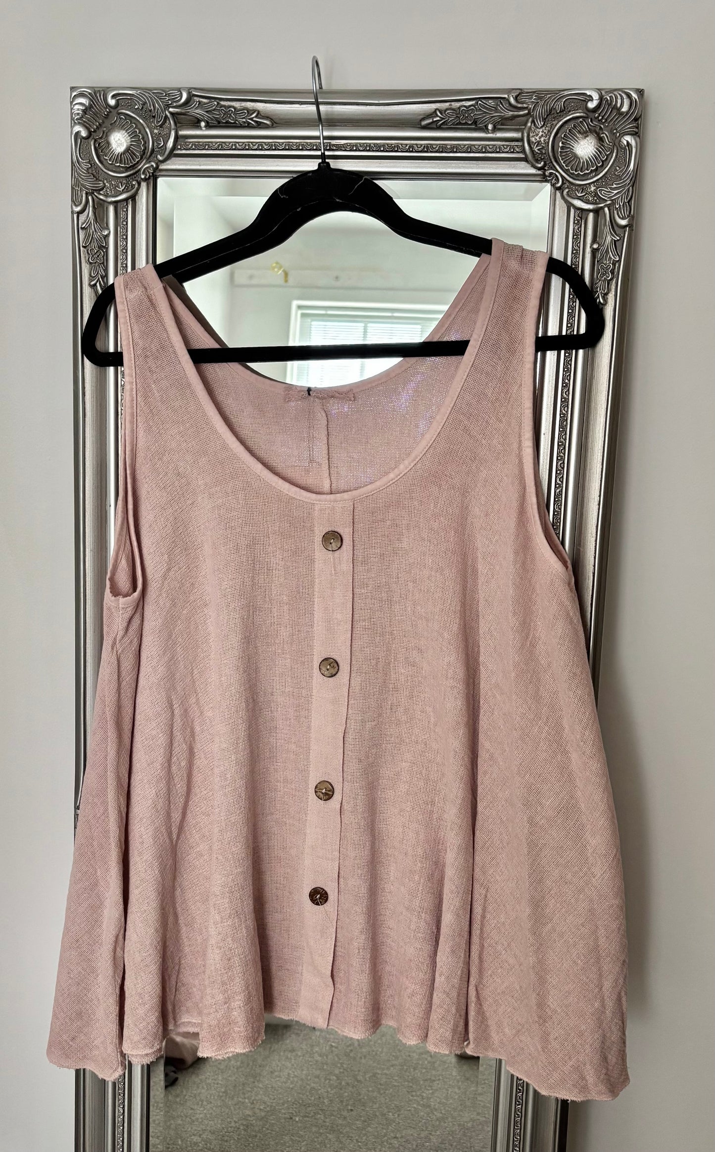 Plus Size Sleeveless Cotton/Linen Tunic