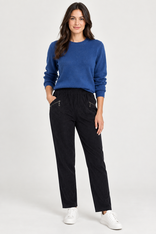 Cord Trousers - Navy