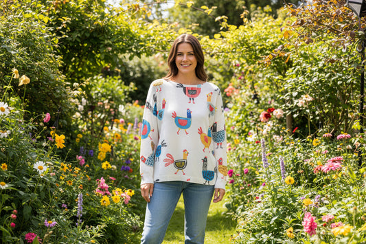 Lightweight Long Sleeve Chicken Jumper
