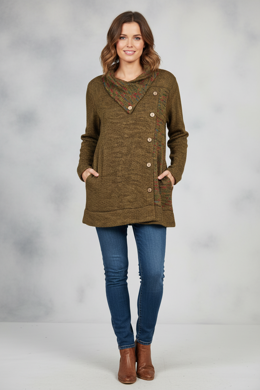 Cosy Button Detail Tunic