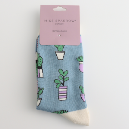 Bamboo Socks For Women - Small Succulents