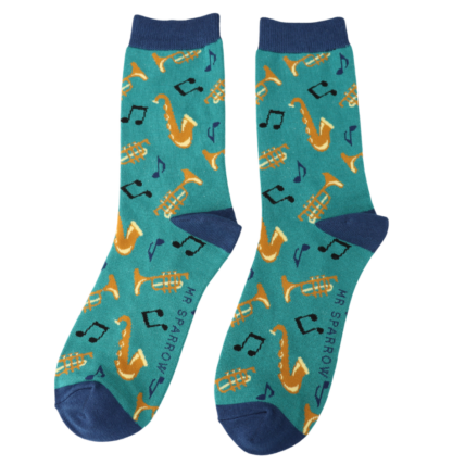 Bamboo Socks For Men - Brass Band