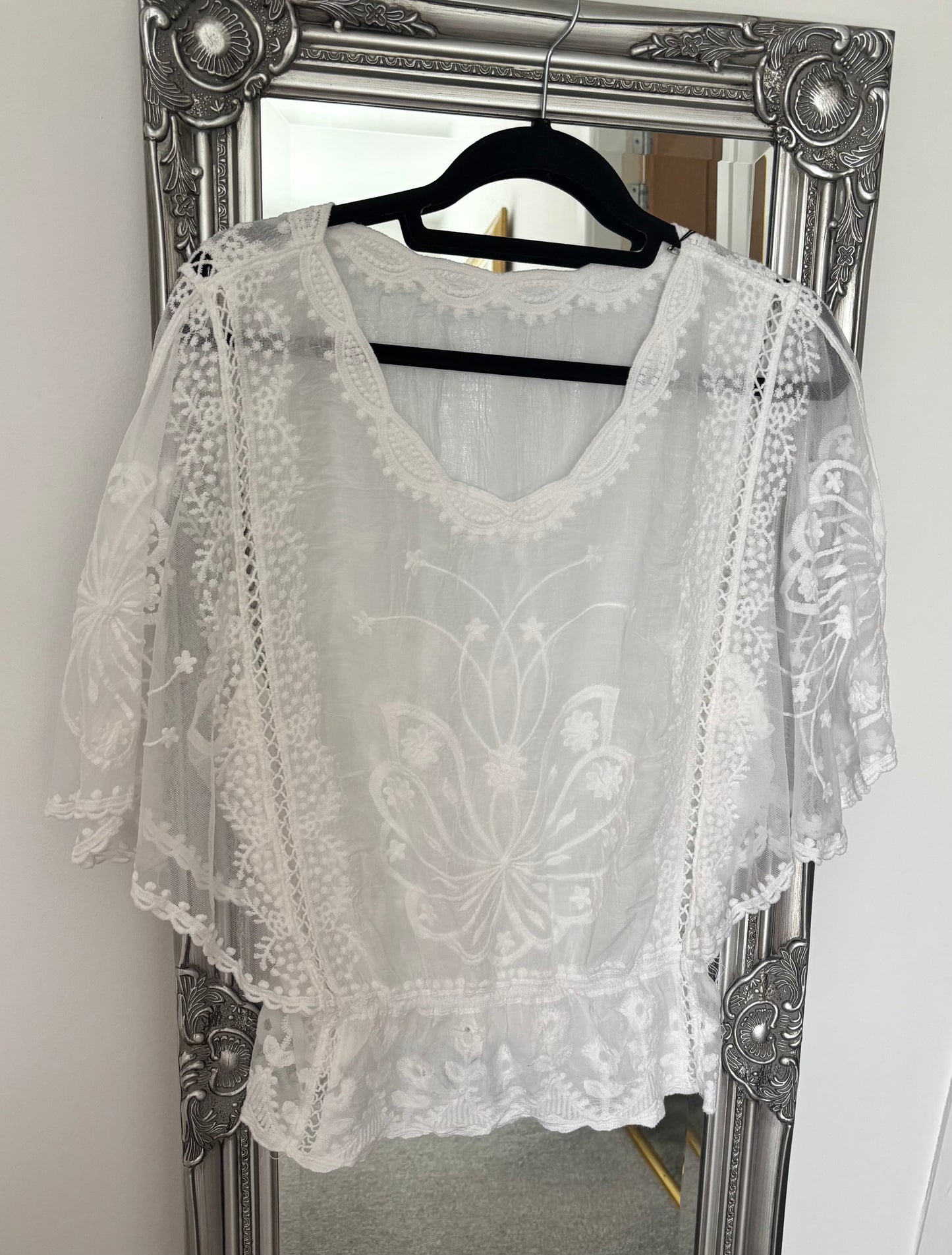 Plain Cotton Embroidered Top