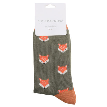 Bamboo Socks For Men - Fox Faces