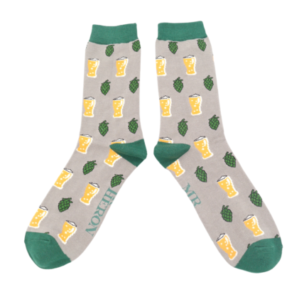 Bamboo Socks For Men - Beer & Hops
