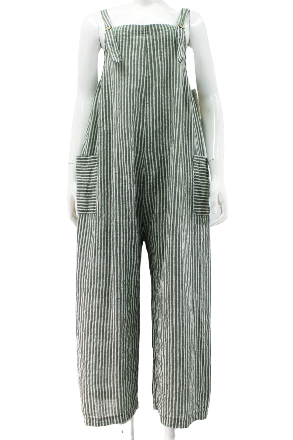 Cotton Stripe Dungarees