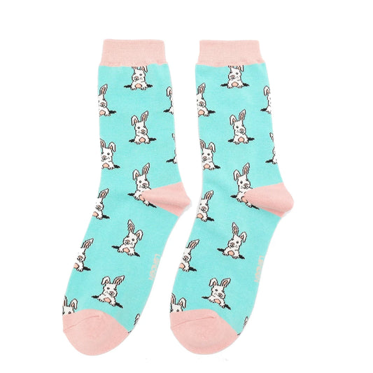 Bamboo Socks For Women - Peek A Boo Bunnies