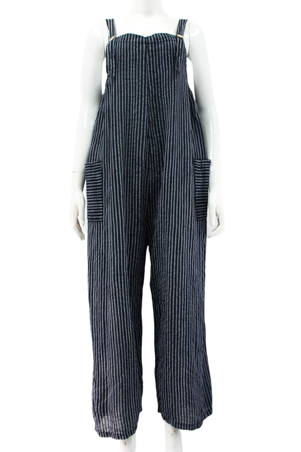 Cotton Stripe Dungarees