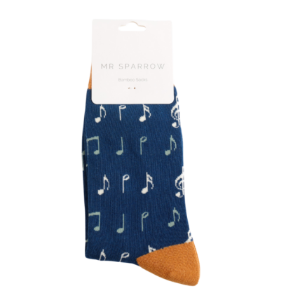 Bamboo Socks For Men - Music Notes