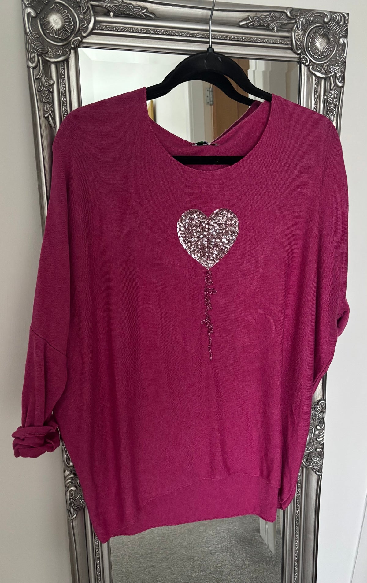 Sequin Heart Balloon Jumper