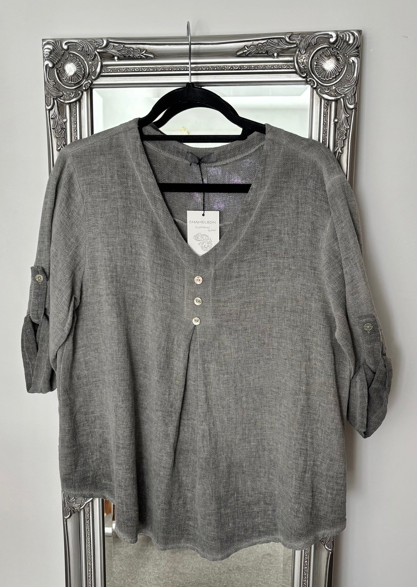 Cotton/Linen V Neck Tunic