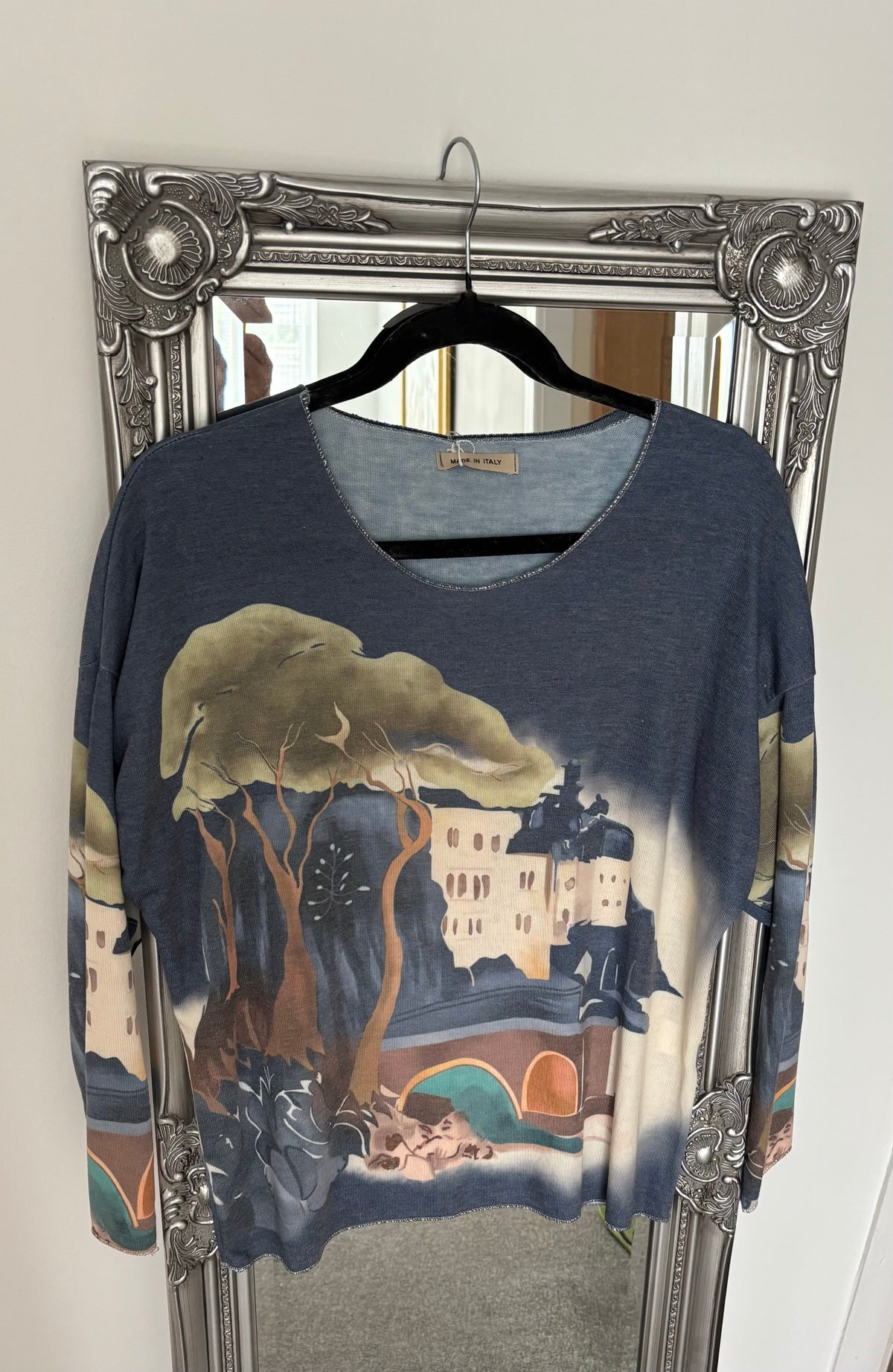 Fine Knit Amalfi Print Jumper