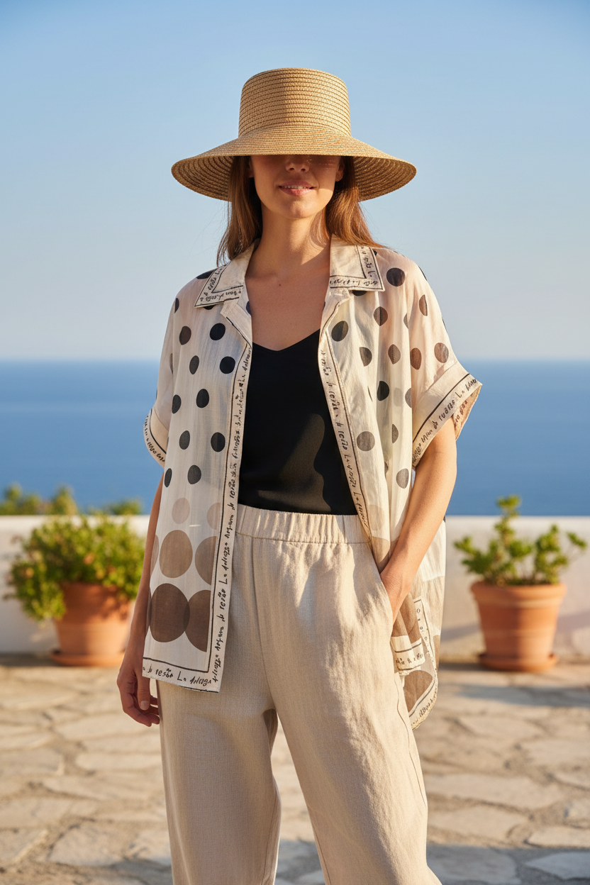Chiffon Spot Shirt
