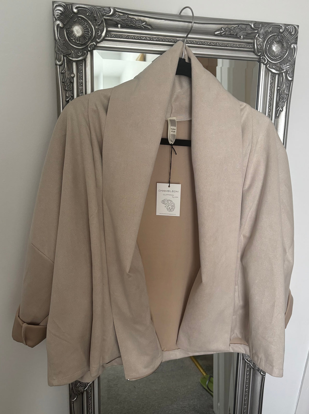 Faux Suede Zip Jacket