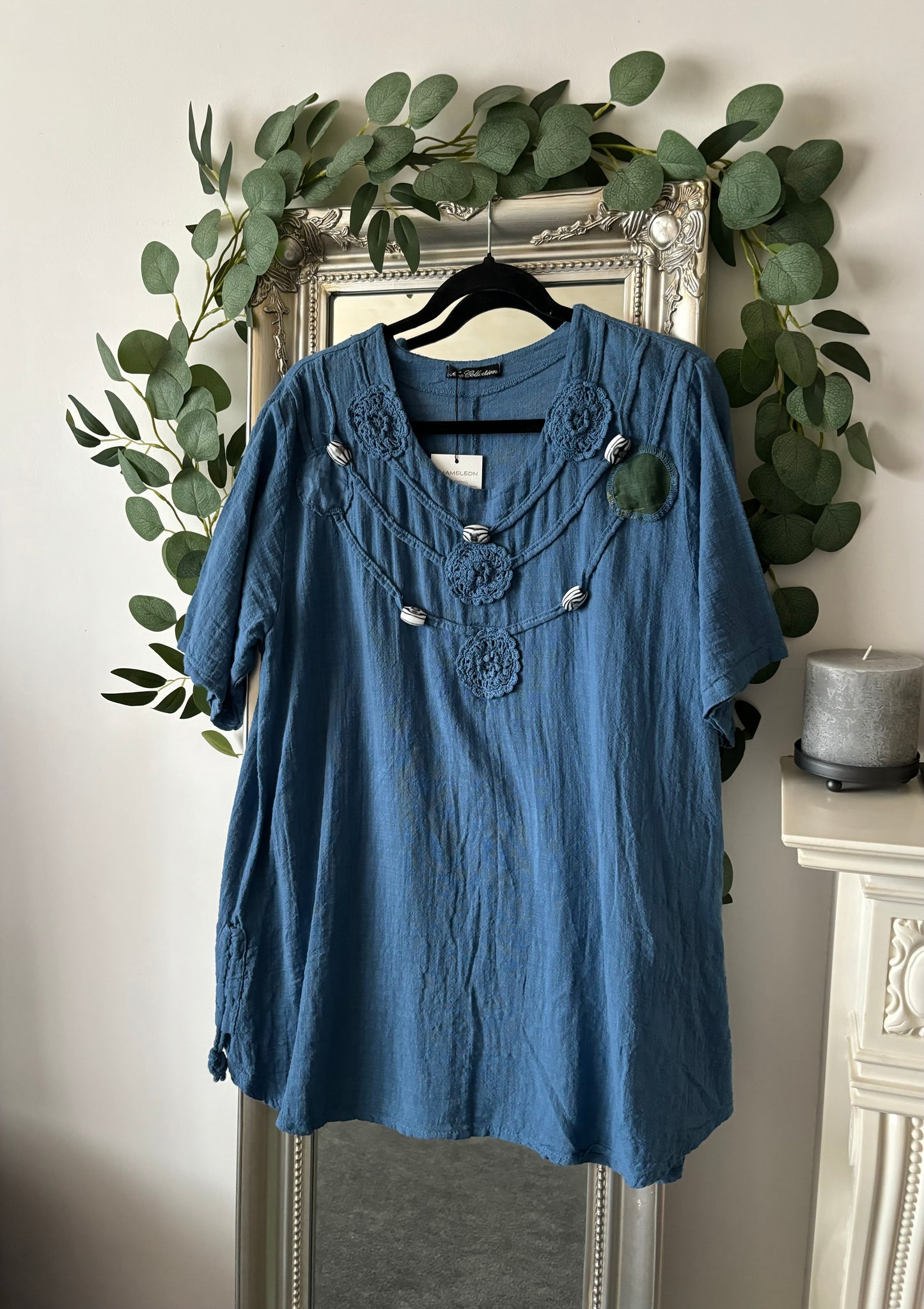 Cotton/Linen Applique Tunic