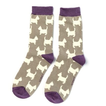 Bamboo Socks For Women - Scottie Dogs