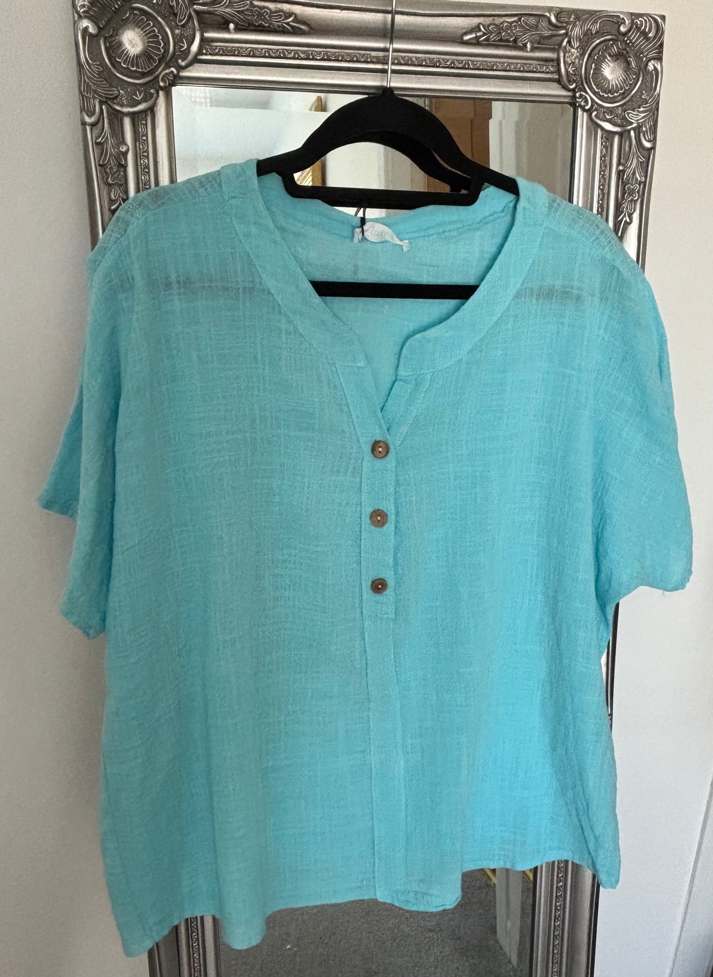 Plain Cotton Short Sleeve Shirt