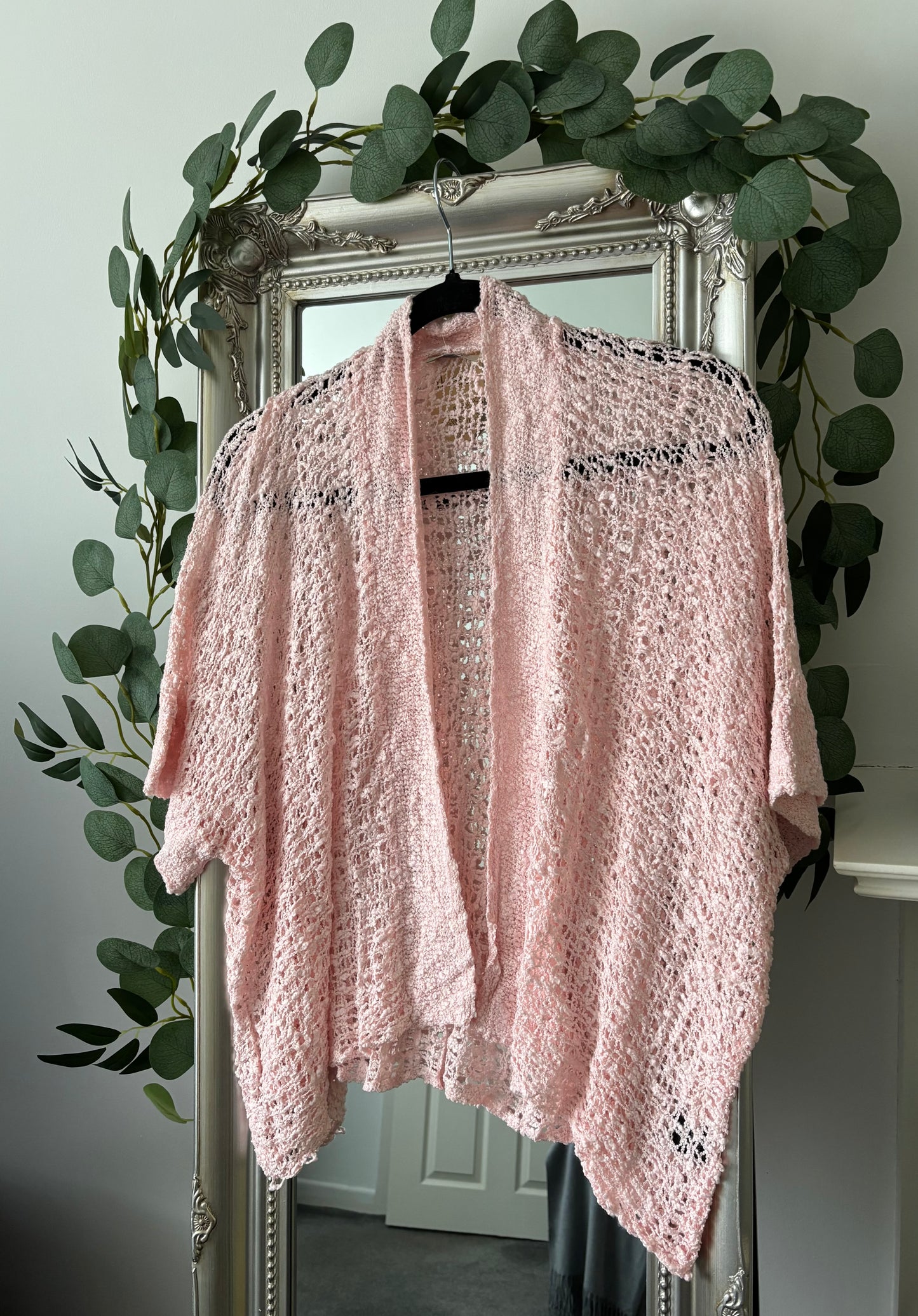 Popcorn Kimono Jacket - Baby Pink