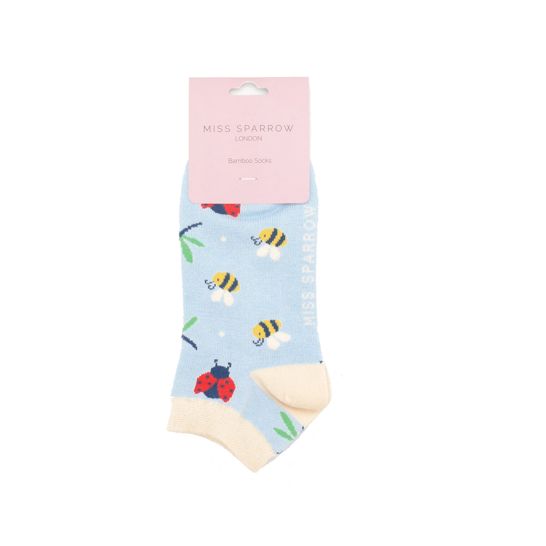 Bamboo Trainer Socks For Women - Ladybirds