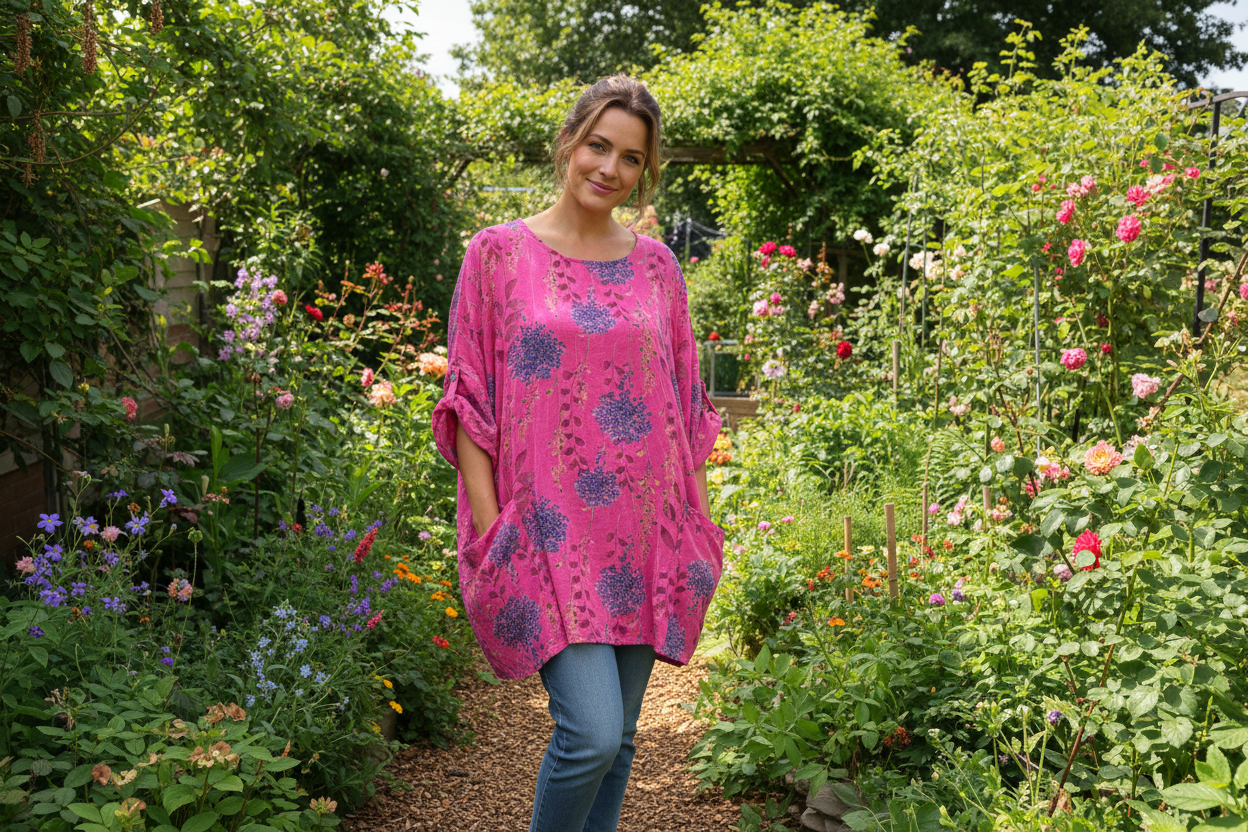 Cotton Floral Print Tunic