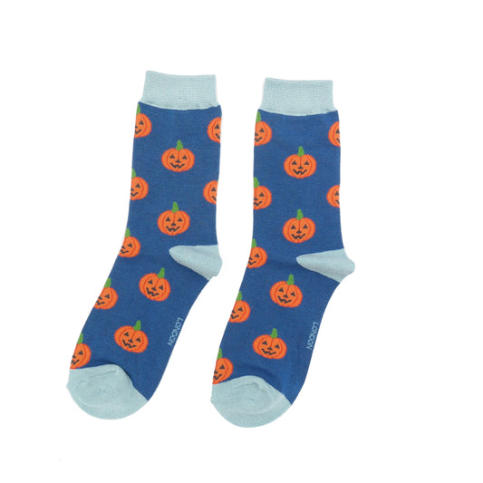 Bamboo Socks For Women - Halloween Pumpkins