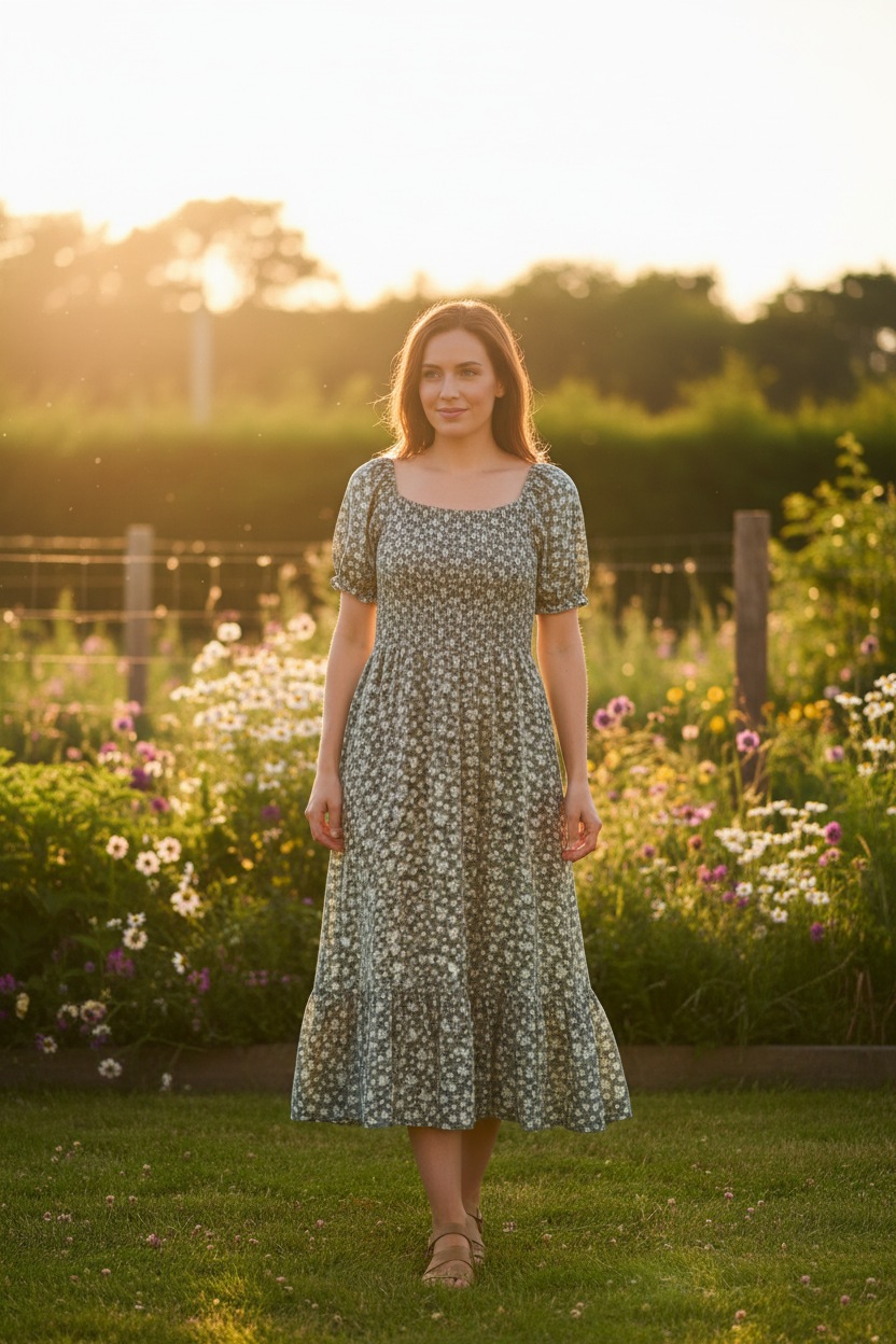 Ditsy Daisy Maxi Dress