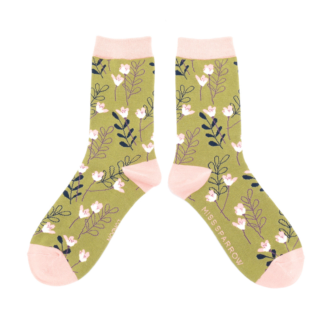 Bamboo Socks For Women - Wild Flowers